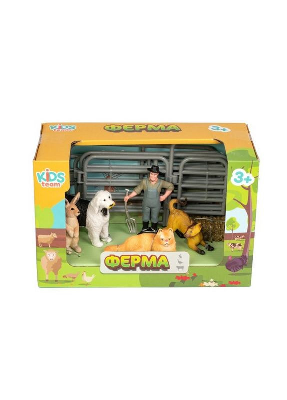 Детский игрушечный набор "Ферма" Q9899-X13_1 кушечки, собака, кролик Kids Team (322841195)