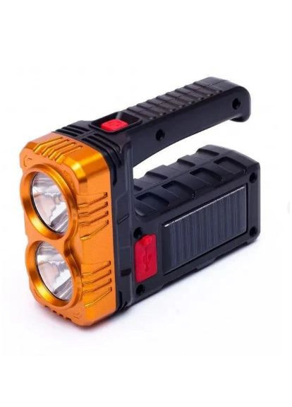 Ліхтар ручний 3в1 BL-7701B COB акумуляторний до 6 год USB повербанк сонячною панеллю та боковим світлом Чорний Bailong (370606723)