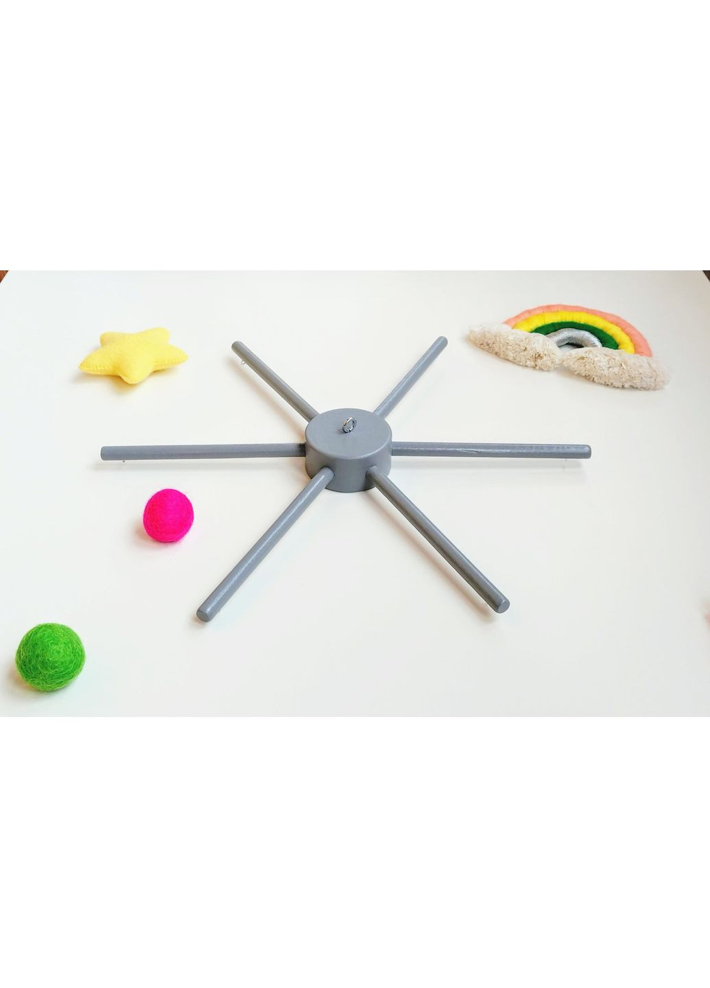 Основа Хрестовина для дитячого мобіля, 6 променів, 28 см, No Brand (362474962)