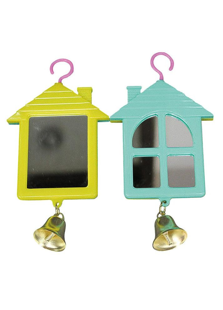 Игрушка для птиц TATRAPET, домик с зеркалом и колокольчиком, 16 см, 1 шт (*) Dodo (363254444)