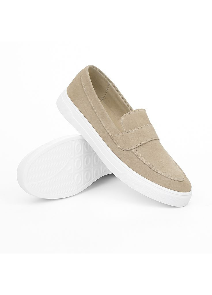 Бежевые праздничные, карнавальные, коктейльные, повседневные, вечерние, классические мужские лоферы lux 2113 демисезонные замшевые в бежевые Kindzer без шнурков