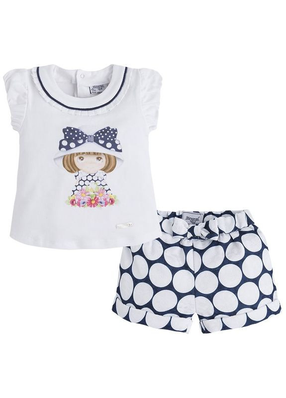 Білий комплект для дівчинки Mayoral