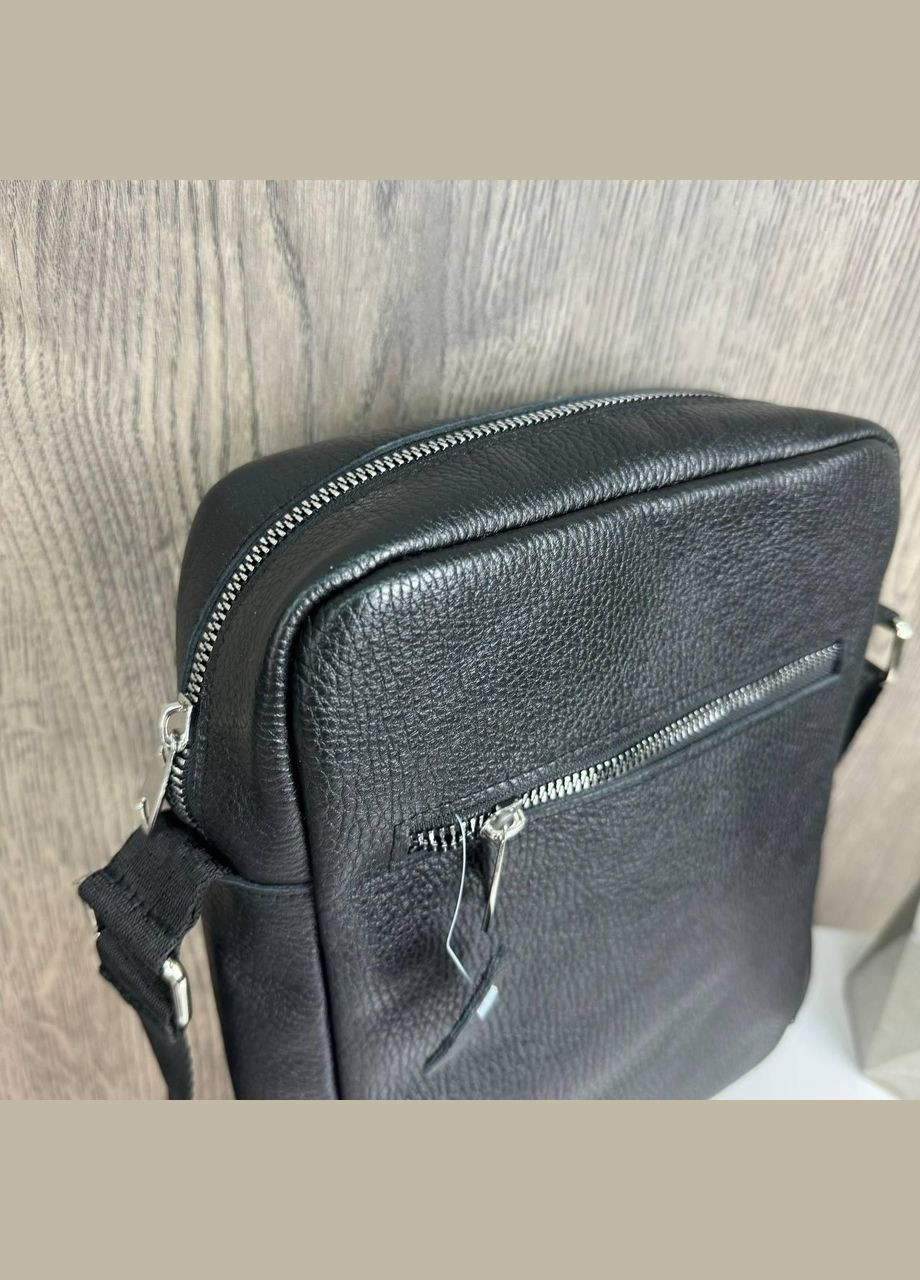 Шкіряна чоловіча сумка планшетка чорна No Brand (301212271)