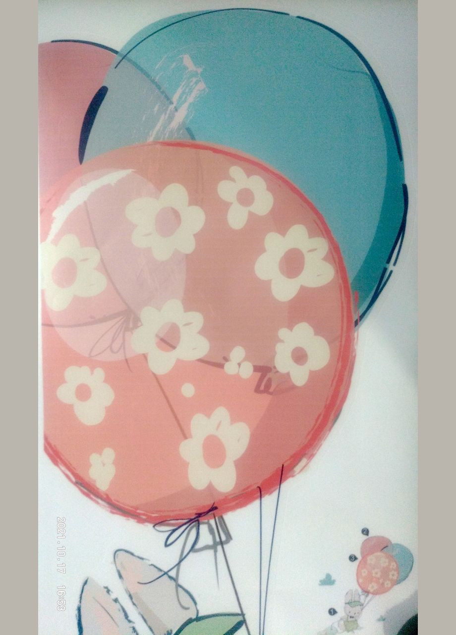 Вінілова наклейка на стіну в дитячу Зайчики на повітряних кульках (лист 30 х 90 см) Б194-19 No Brand (302241971)