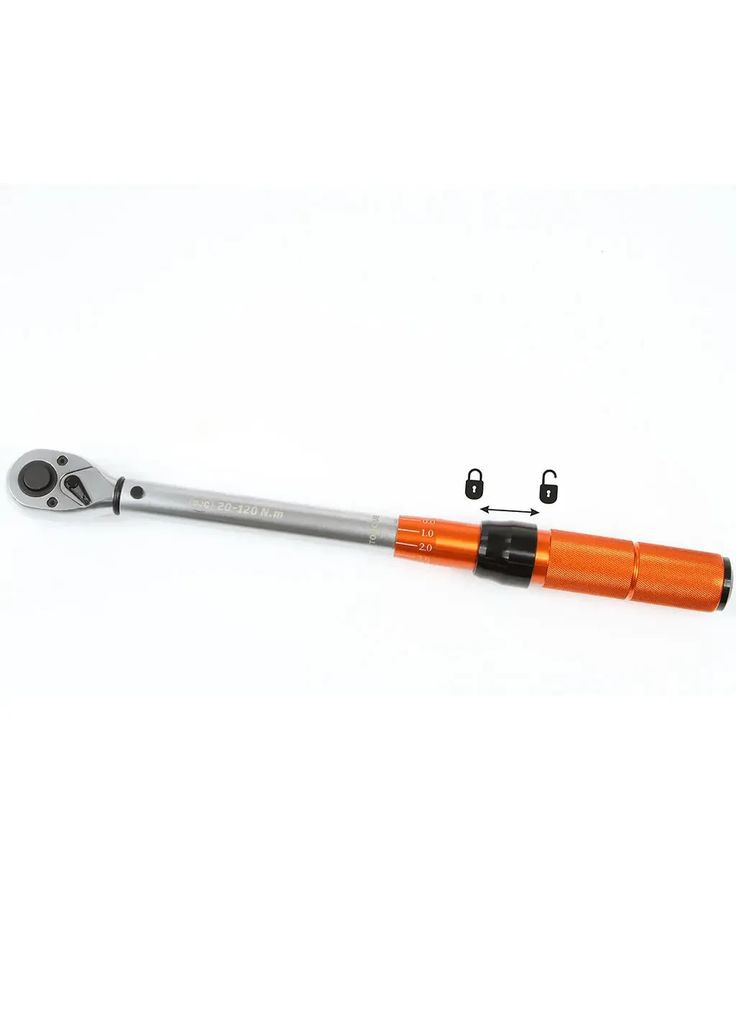 Динамометрический ключ 1/2" 20–120 Нм CrV, регулировка, реверс, кейc, блокировка (B53575) MAR-POL (366873752)