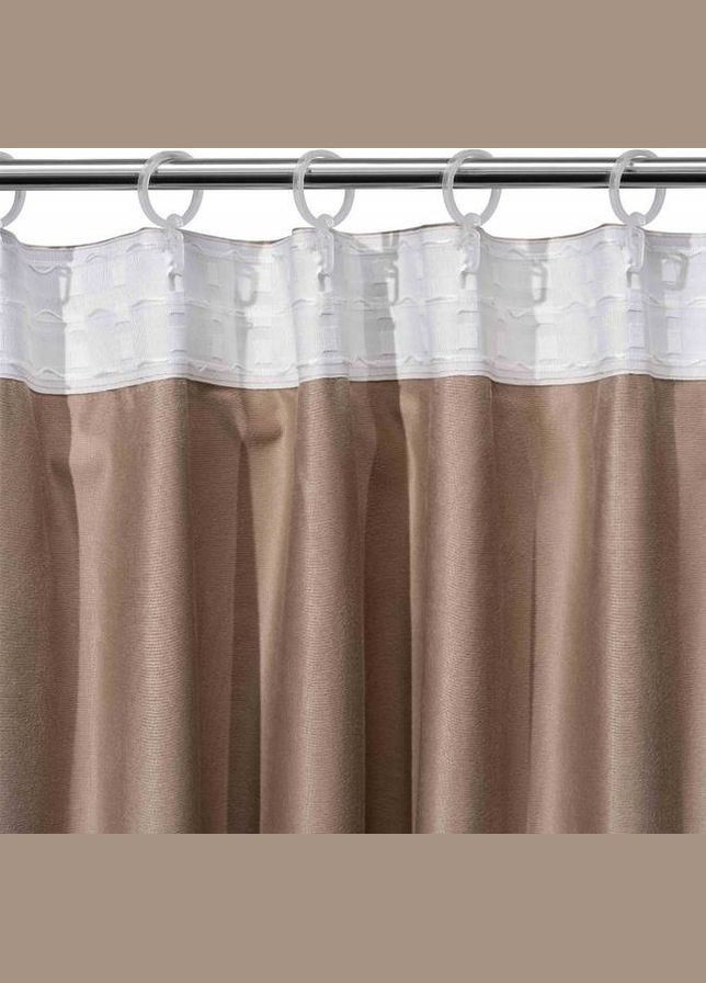 Штора атлас ширина 150см, высота 260см коричневый 1шт No Brand (316461146)