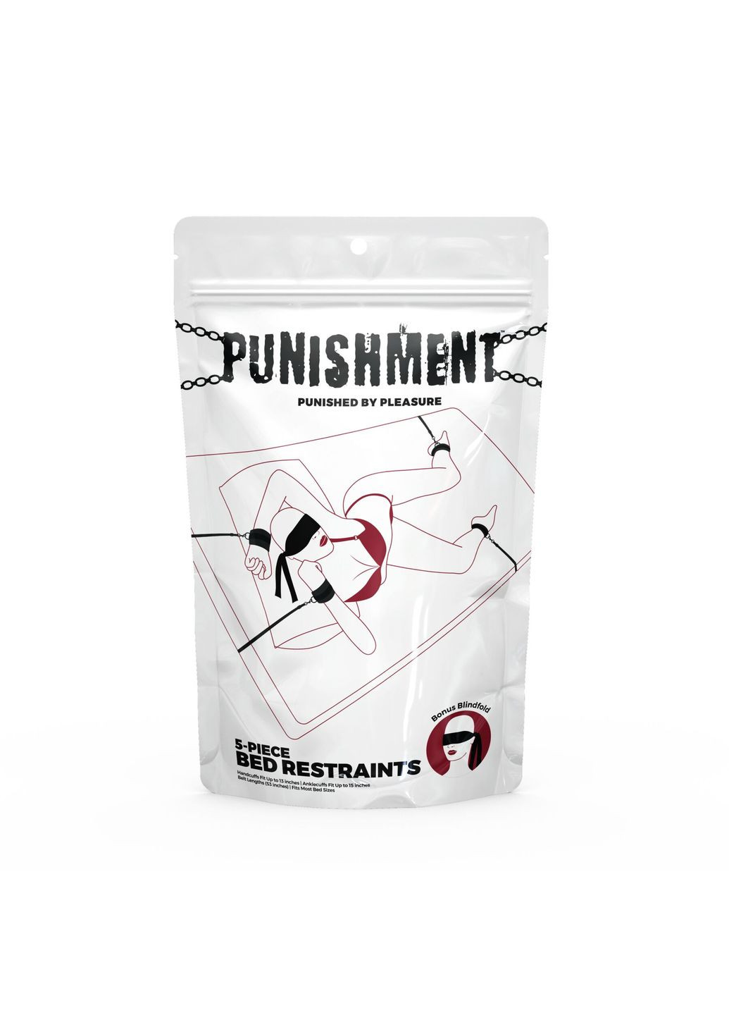 Розтяжка на ліжко - 5-Piece Bed Restraint Kit - Black Punishment (369950699)