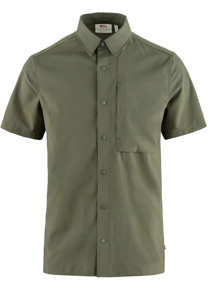 Комбінована сорочка high coast pack shirt ss aurel green Fjallraven