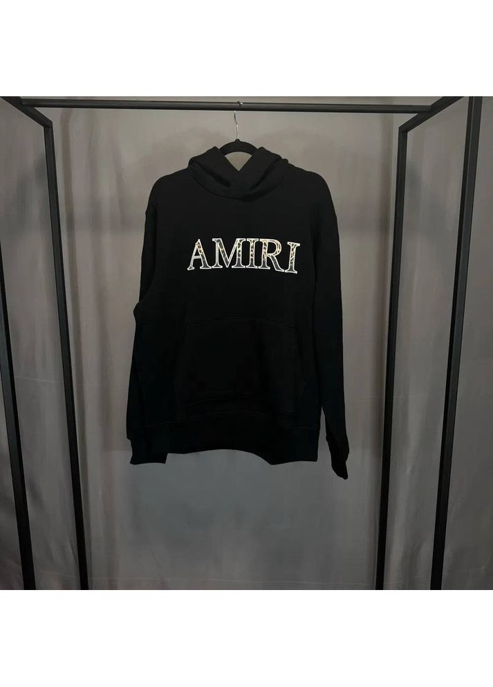 Кофта чорна з красивим принтом, з капюшоном, в стилі amiri No Brand (364503814)