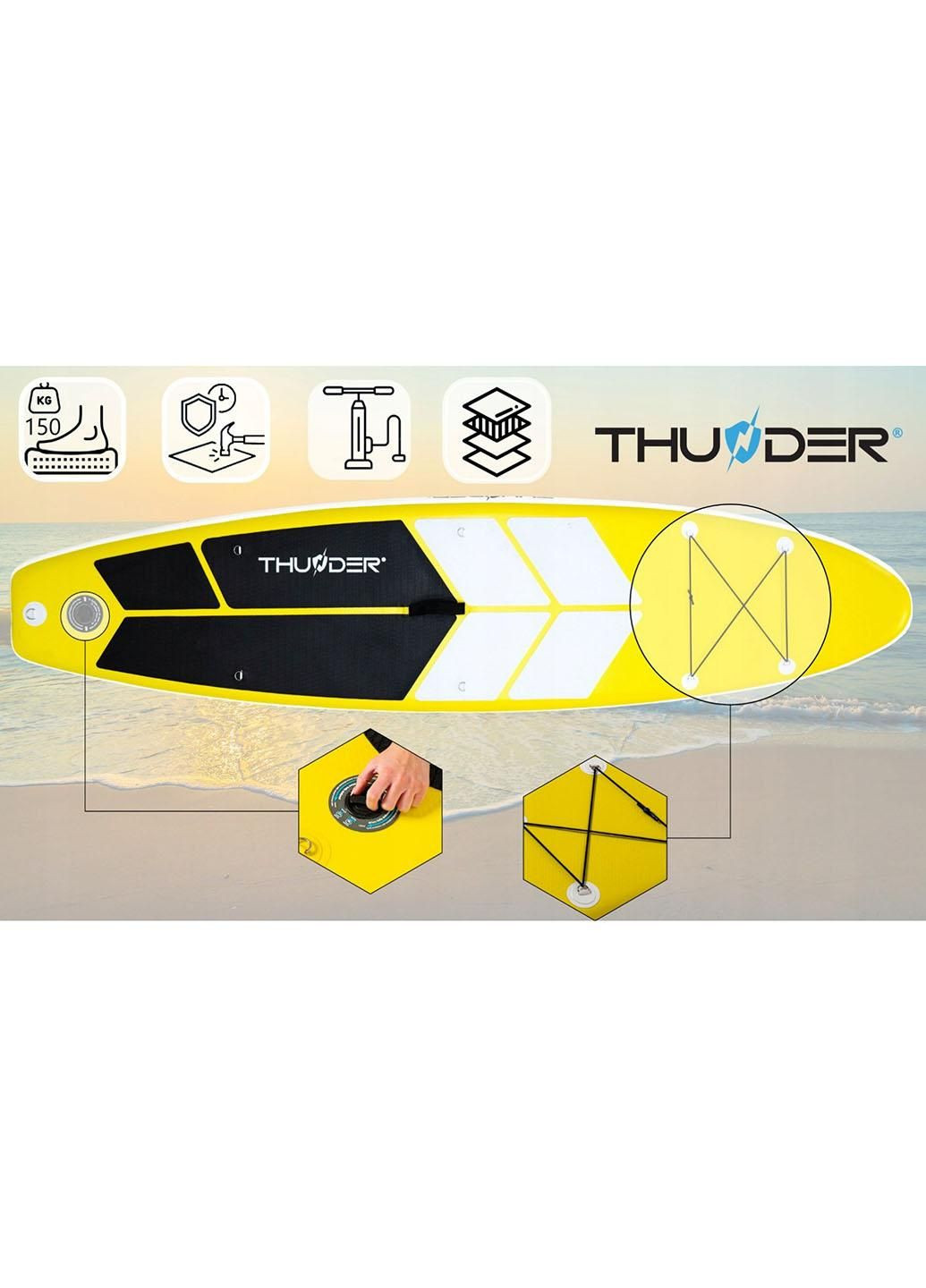 Надувная SUP доска Coast 320 см с веслом Yellow Thunder (285696238)