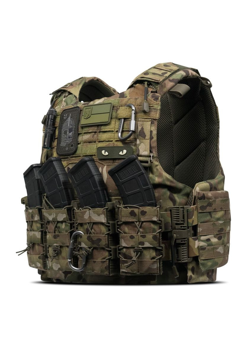 Боевой бронежилет IBV-2 (Stanag 2920). Вес 4.3 кг. Увеличенная площадь защиты. Мультикам. Ukrarmor (333721884)