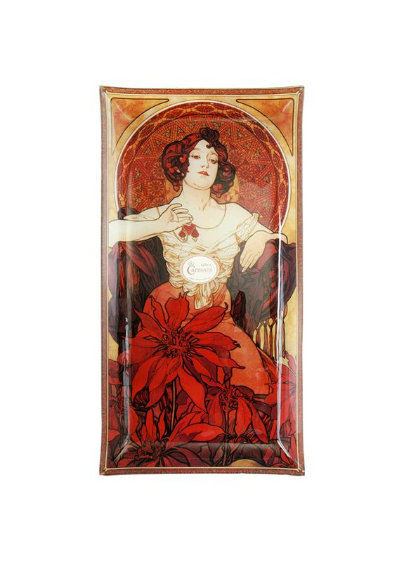 Тарілка художника Альфонс Марія Муха Рубін 46х24 см Carmani (349832096)