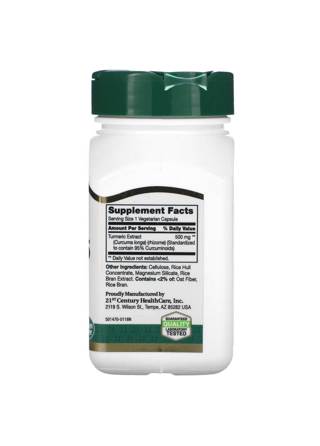 Натуральна добавка Curcumin 95 500 mg, 45 вегакапсул 21st Century (294929680)