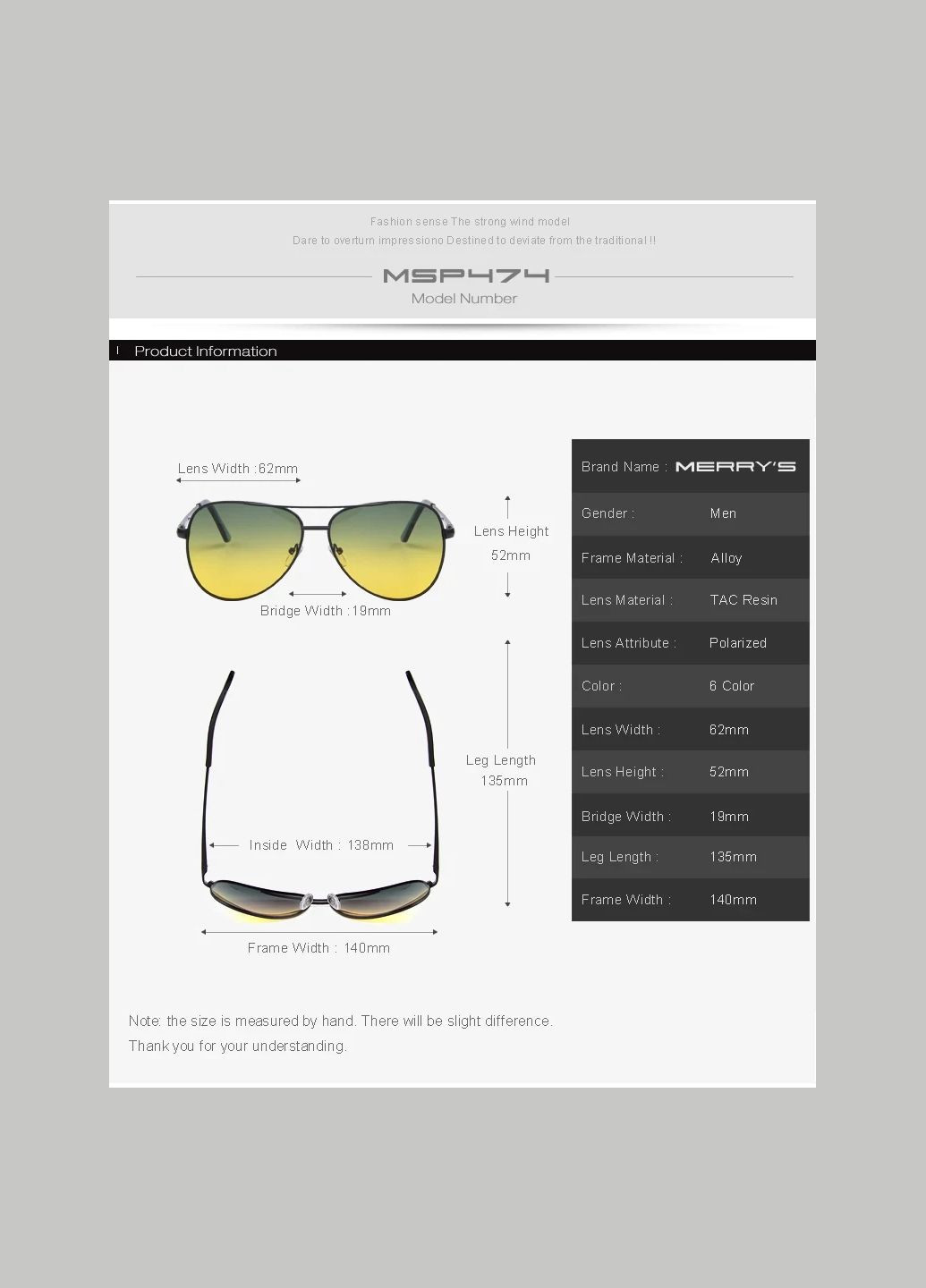 Мужские поляризованные очки Night Vision MERRYS: Стиль и четкое видение No Brand (296688078)