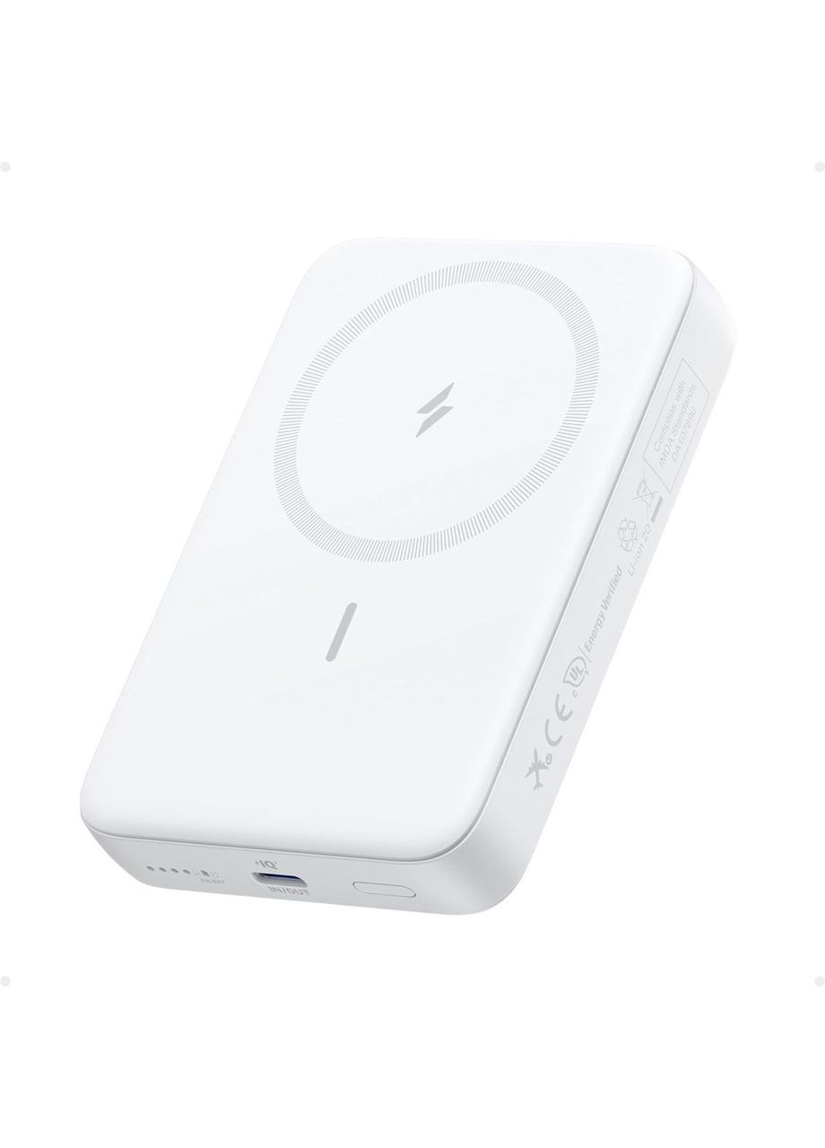 Магнитный Magsafe павербанк A1684 10000 mah с беспроводной зарядкой для iPhone УМБ Белый Anker (349824347)