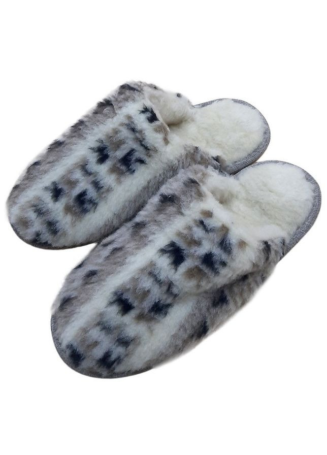 Бежевые домашние тапочки из овечьей шерсти на войлочной подошве No Brand