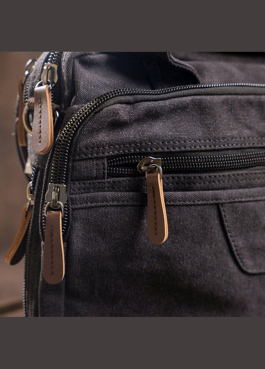 Сумка текстильная для ноутбука 15.6 на два отделения 20177 Черная Vintage (329148922)