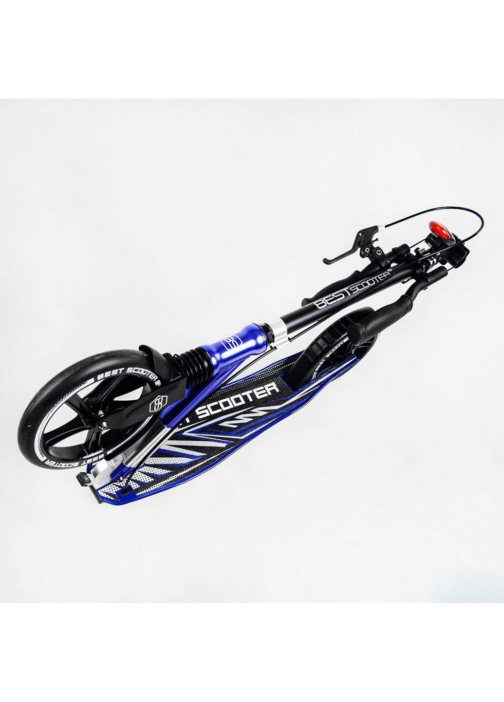 Двоколісний складний самокат, ліхтарик, амортизатор От 3 до 16 лет Best Scooter (289462131)