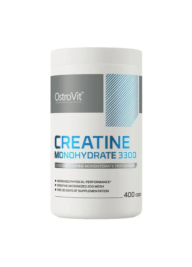 Креатин моногідрат 3300 Creatine Monohydrate 3300 мг 400 капсул Ostrovit (361118061)