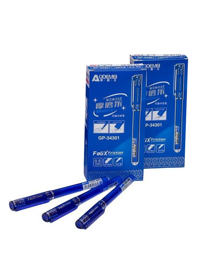 Ручка "пишет-стирает" 34301 синяя, упаковка 12 шт Bambi (329887521)