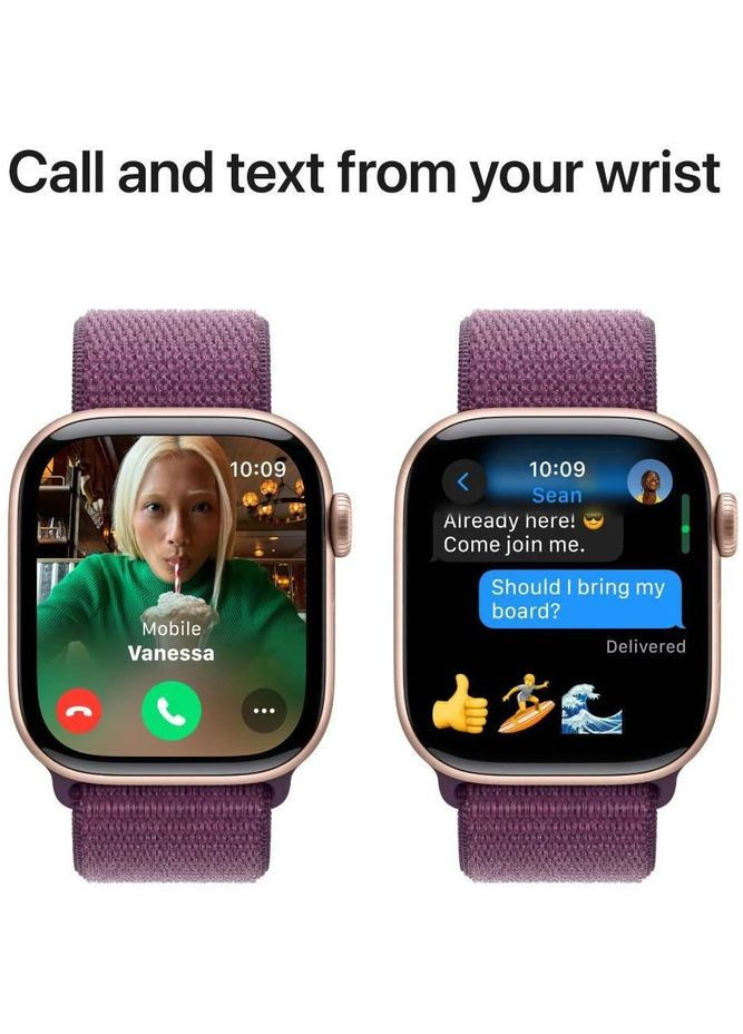 Смарт-годинник 42mm Rose Gold Aluminum Case w. Plum Sport Loop (MWWK3) Apple Watch Series 10 GPS (314979413)