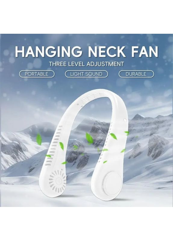 Портативный безлопастной мини-вентилятор на шею с аккумулятором, Вентилятор для путешествий, 3 режима мощности Blackview (351508273)