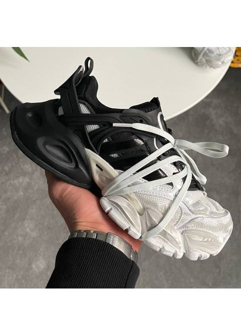 Черно-белые демисезонные кроссовки мужские и женские adidas vento xlg deluxe black white | адидас венто делюкс черно-белые No Brand