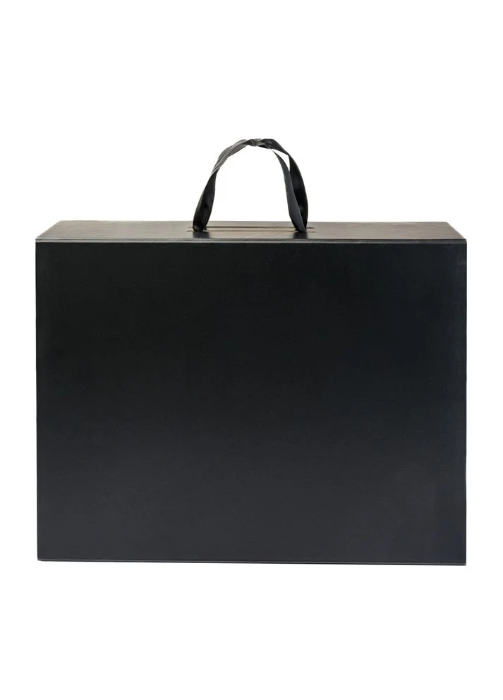 Подарункова коробка Gift Box Unlimited S2 Black 38 х 28,5 х 13,5 см на магнітах з ручками, Чорна Pacco (315049693)