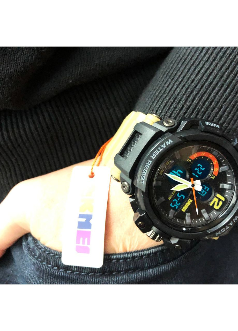 Годинник армійський скмей 1343KH KHAKI, Військовий тактичний годинник, CM-659 Водонепроникний годинник Skmei (352770643)