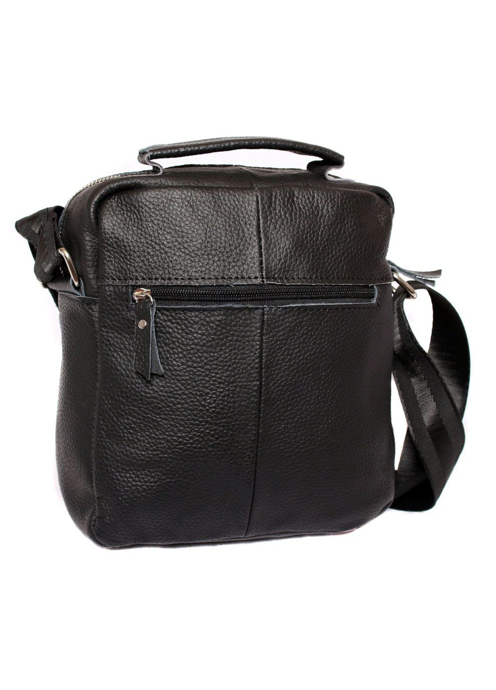 Чоловіча шкіряна сумка 300124 чорна No Brand (370848138)