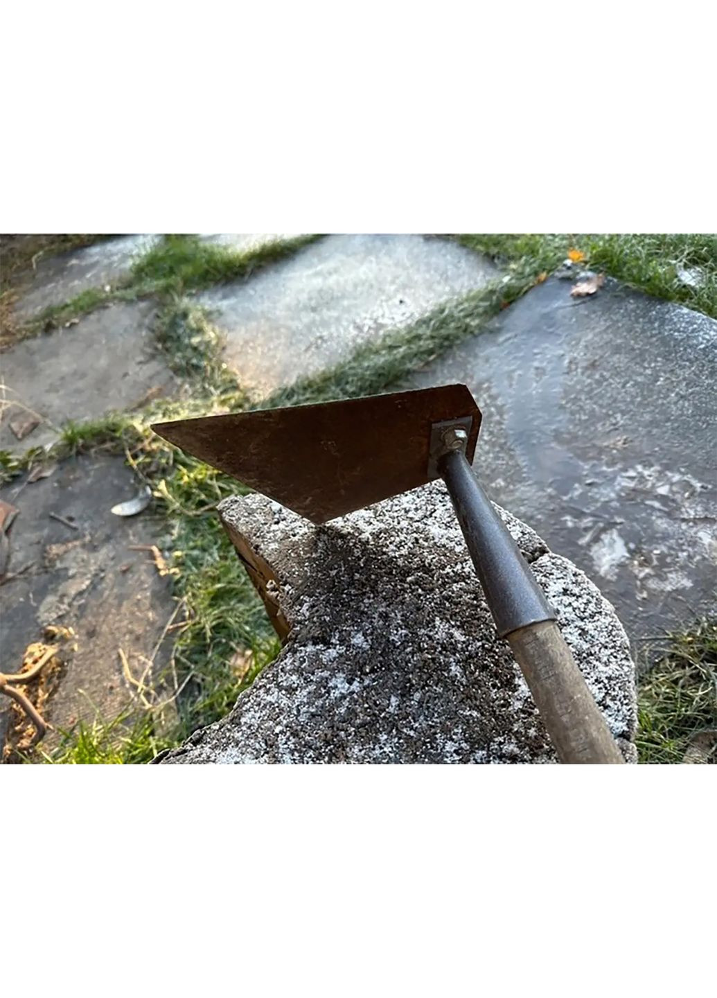 Cапка сапа тяпка мотика садова у вигляді трапеції без держака ширина леза 17 см (сталь марки 65Г) Господар (290840760)