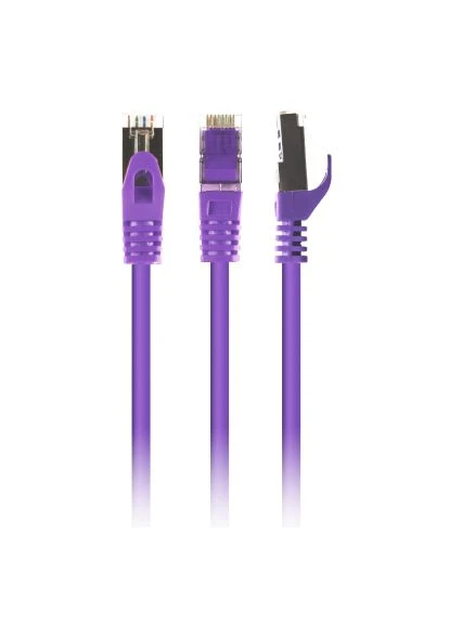 Патч-корд (PP6A-LSZHCU-V-0.5M) Cablexpert 0.5м S/FTP Cat 6A CU LSZH violet (401040312)