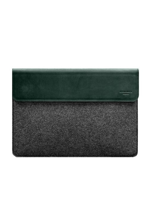 Чохол-конверт із клапаном шкіра+фетр для MacBook 14" Зелений Crazy Horse (A-028242) BlankNote (329742931)