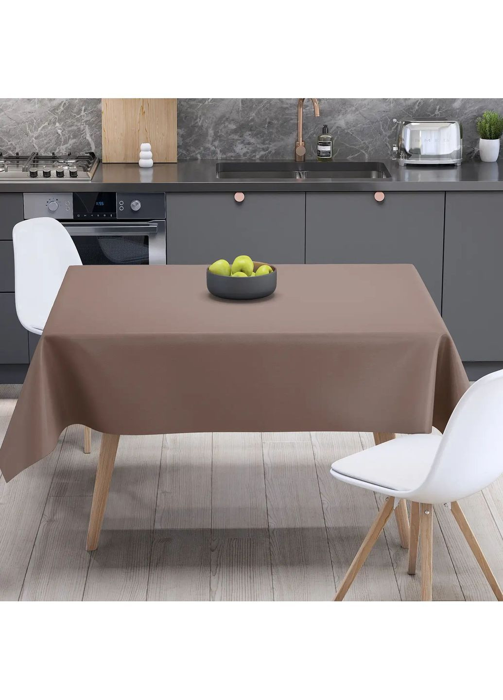 Водовідштовхуюча скатертина 150*150 см Коричнева (26030150150) ТЕП (364100163)
