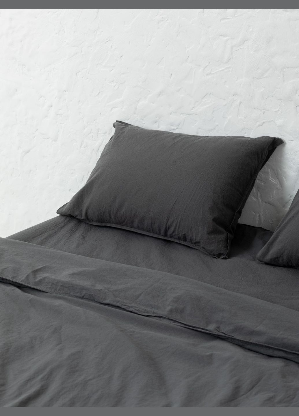 Комплект білизни із вареної бавовни Slate євро, Простирадло без резинки Leglo (300370727)