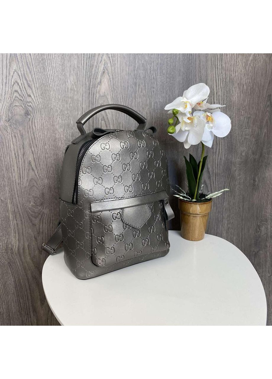 Жіночий міні рюкзачок Салатовий із ПУ шкіри міської для прогулянок та повсякденного використання рюкзак ProDobro (363136277)