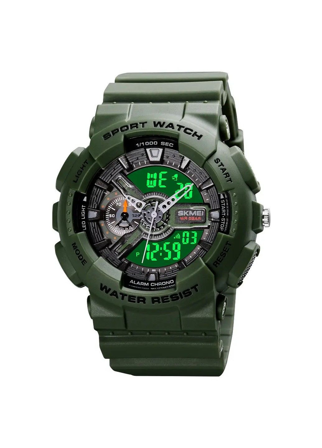 Наручний тактичний годинник 1688 (Зелений) Skmei (314483289)