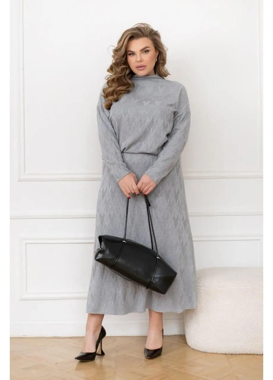 Костюм з ангори фактурної в'язки жіночий утеплений MoDiva (361851524)