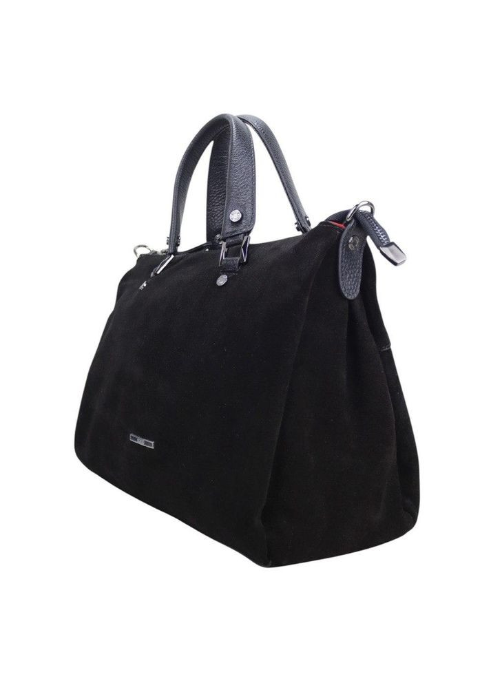 Сумка жіноча шкіряна замшева чорна 2460-6 Karya (367078409)