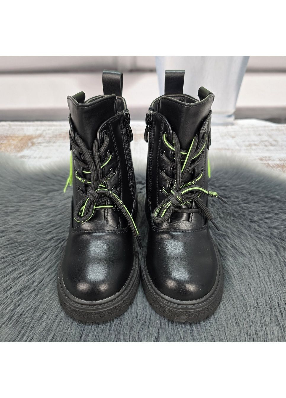 Черные повседневные осенние ботинки детские для девочки демисезонные Fashion