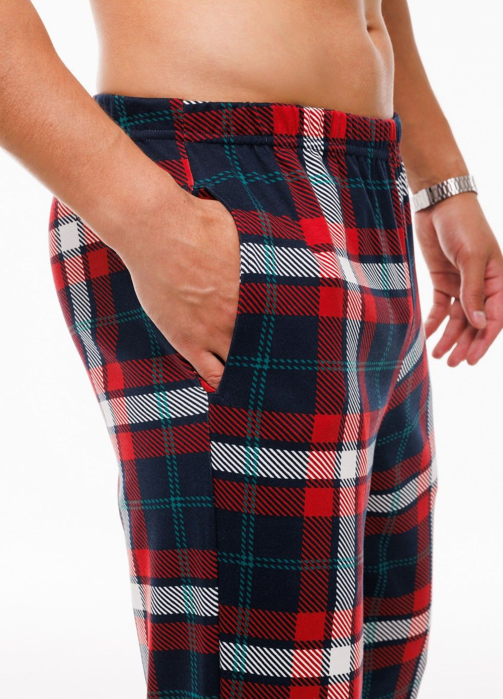 Домашні штани чоловічі L червона клітинка (9515149400131) Наталюкс 95-1514 (332214030)