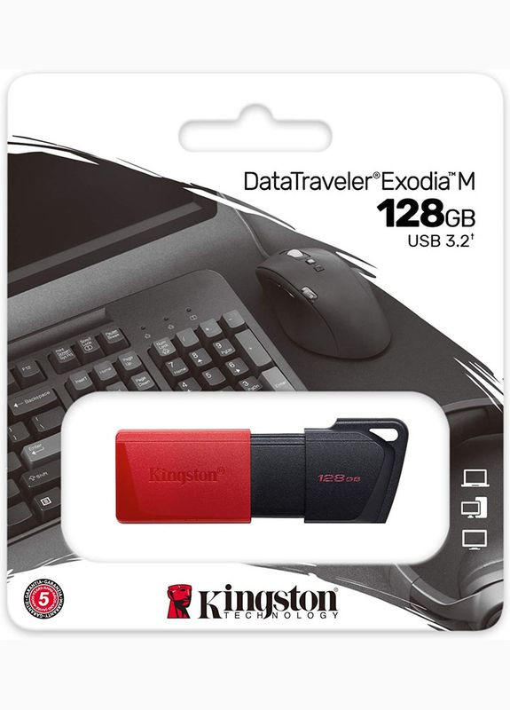 USB Flash DT Exodia M USB 3.2 128GB Black/Red Kingston (301468415)