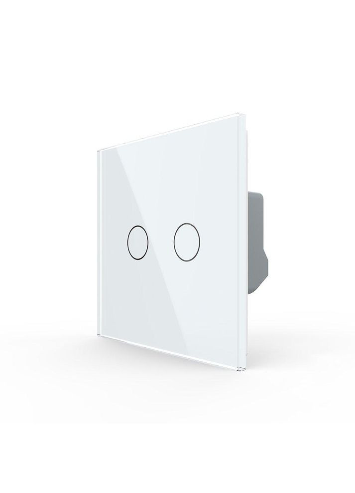 Сенсорна кнопка 2 сенсора 12/24В білий скло (VL-FC2HC-2WP) Livolo (370970838)