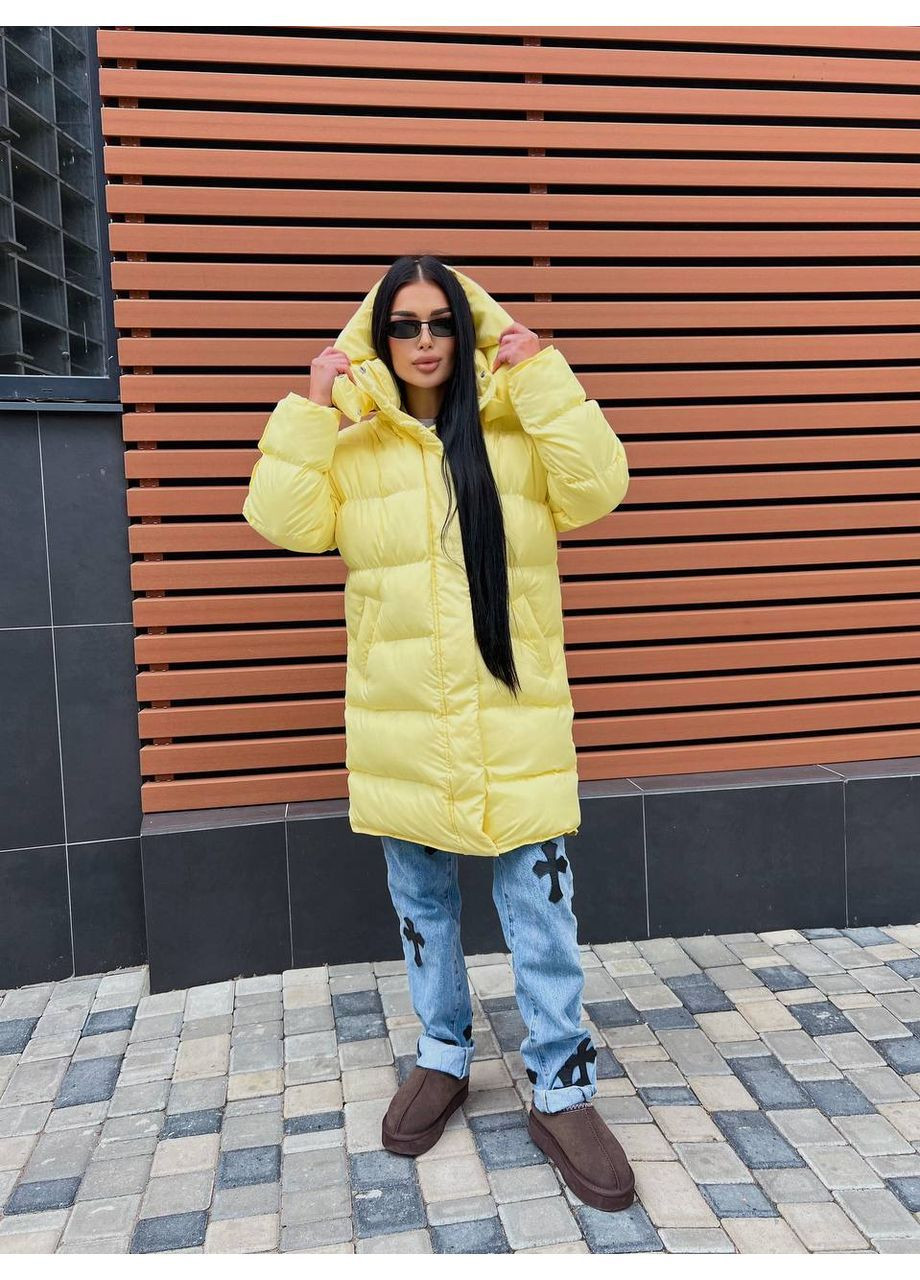 Жовтий демісезонний Пуховик Style Point