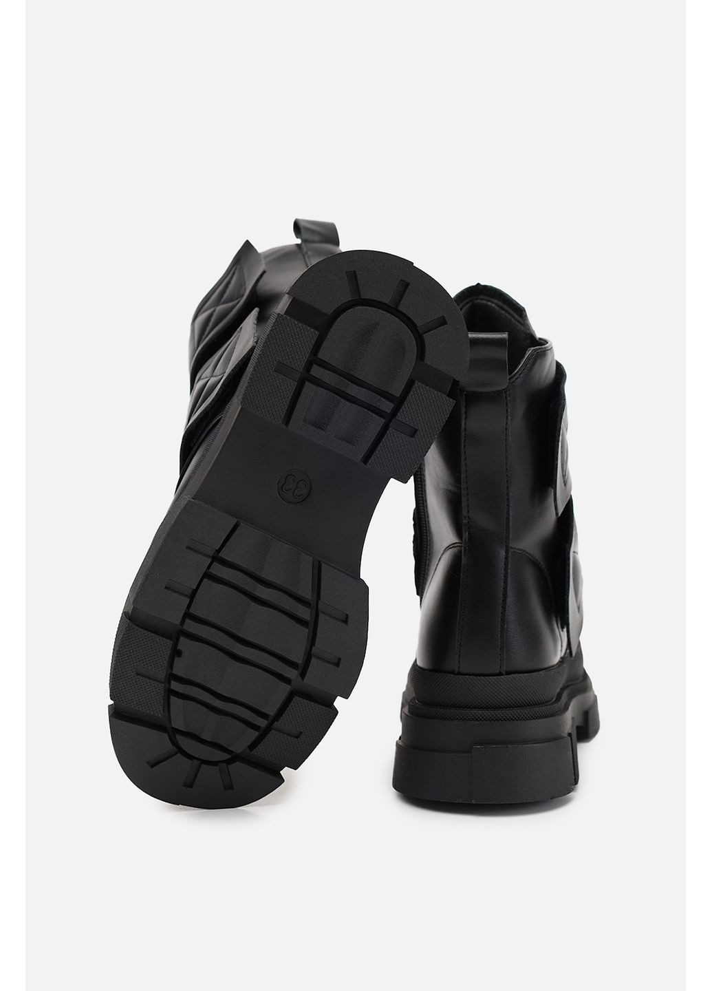 Черные зимние ботинки для девочки цвет черный цб-00282647 Kimboo