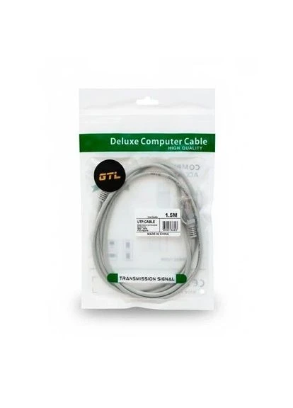 Патч-корд 1.5 м, UTP, Grey,, Cat.5e, CCA, PVC (15U5EGY) 000-GTL15U5EGY GTL (395338954)