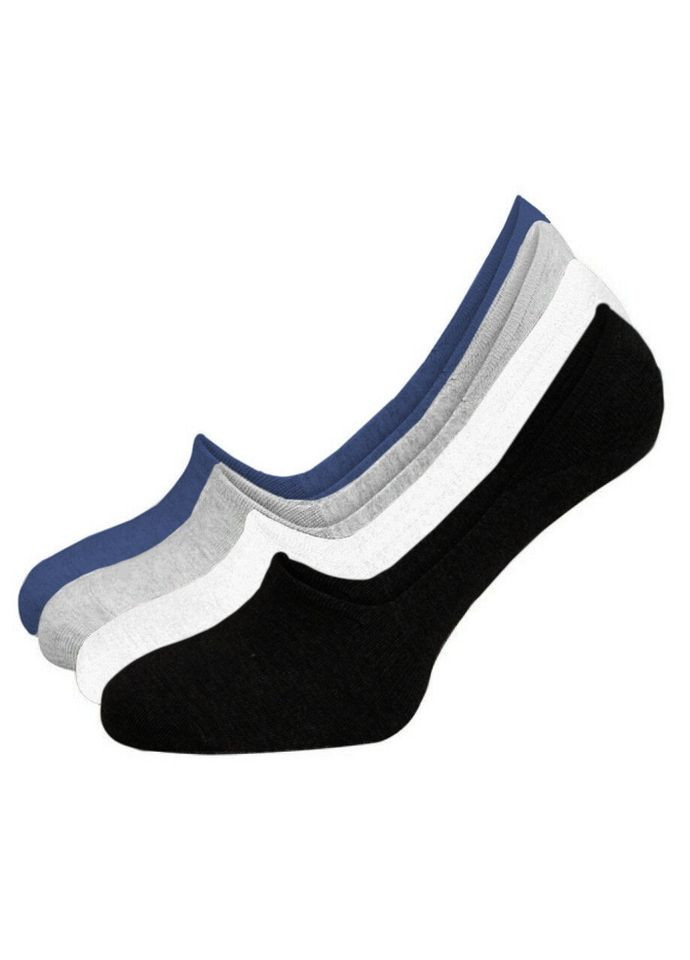 Білі набір 4 пари безшовних дихаючих слідів з силіконом organic cotton 39-41 JILL ANTONY (314997301)