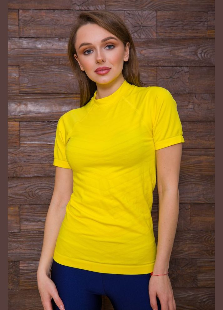 Желтая демисезон футболка женская для спорта, цвет желтый, Ager
