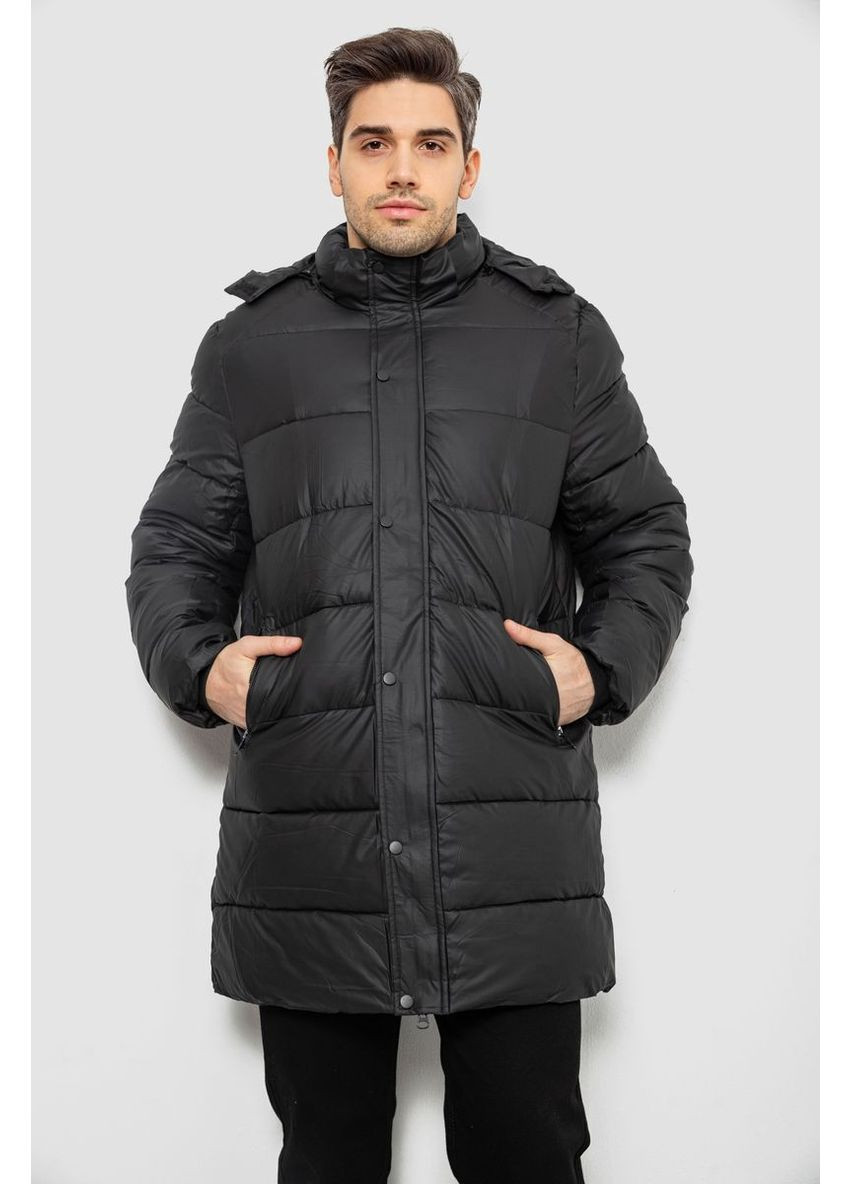 Черная зимняя куртка мужская зимняя удлиненная, 244rh76-15 Ager