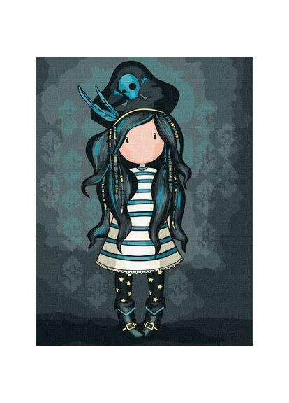 Картина по номерам "Black Pearl Santoro Gorjuss Collection" 30х40 см Ідейка (369787669)